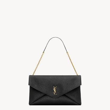 YSL Cassandre Large Pouch On Chain In Lambskin In Black 841702 AACYT 1000