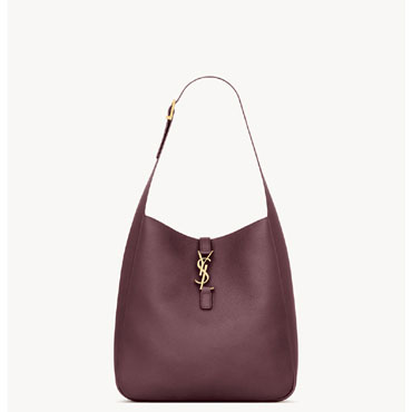 YSL Le 5 A 7 Supple Large In Grained Leather in Burgundy 850545 AAAUQ 6475