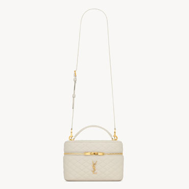 YSL Gaby Large Vanity Bag In Lambskin In White 851572 1EL07 9207