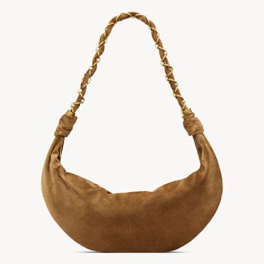 YSL Amalia Hobo In Suede In Brown 862210 1U80W 2916