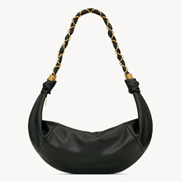 YSL Amalia Hobo In Lambskin In Black 862210 AACX7 1000