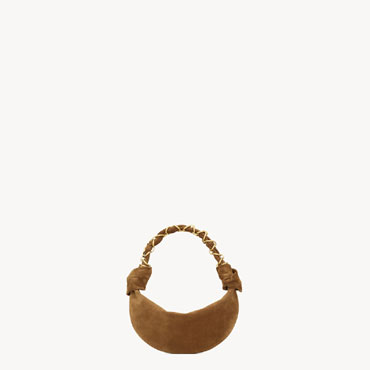 YSL Amalia Mini Hobo In Suede In Brown 862558 1U80W 2916