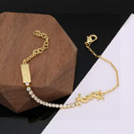 YSL Cassandre Charm Bracelet Rhinestone In Gold 712345 Y1526 8030