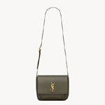 YSL Niki Satchel In Leather In Green 718556 AAD39 3212