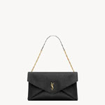 YSL Cassandre Large Pouch On Chain In Lambskin In Black 841702 AACYT 1000
