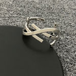 YSL Cassandre Cuff In Metal In Silver 851101 Y1500 8142