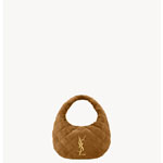 YSL Icarino In Quilted Suede in Brown 851689 1U807 2916
