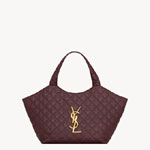 YSL Icare Medium In Quilted Nappa In Bordeaux 858191 AAANG 6195