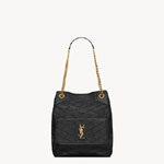 YSL Niki Small Shopping In Vintage Leather In Black 862295 0EN07 1000