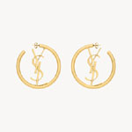 YSL Cassandre Hoop Earrings In Metal In Gold 868176 Y1500 7005