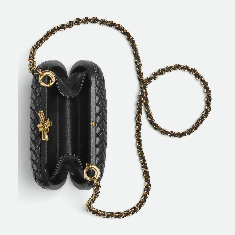 Bottega Veneta Knot Chain in Black 776662 V01D1 1019: Image 2