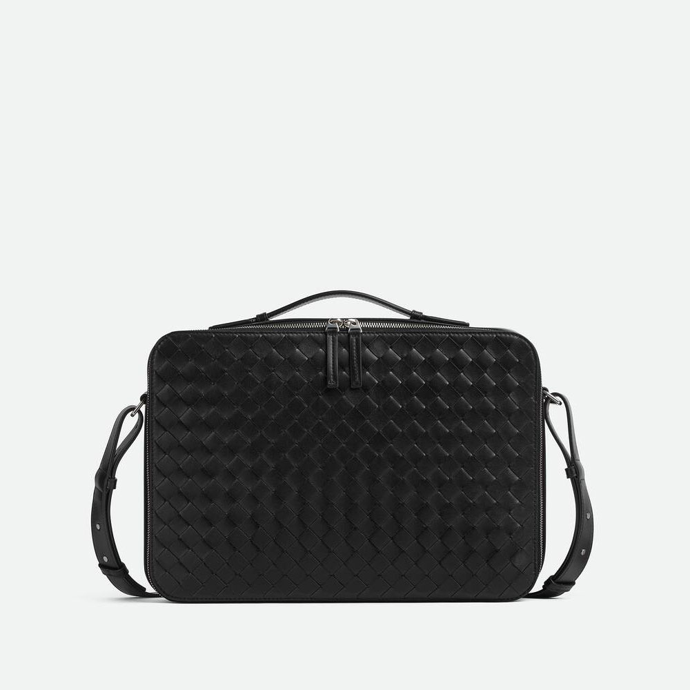 Bottega Veneta Getaway Slim Briefcase in Black 786662 V2HL1 8803: Image 1