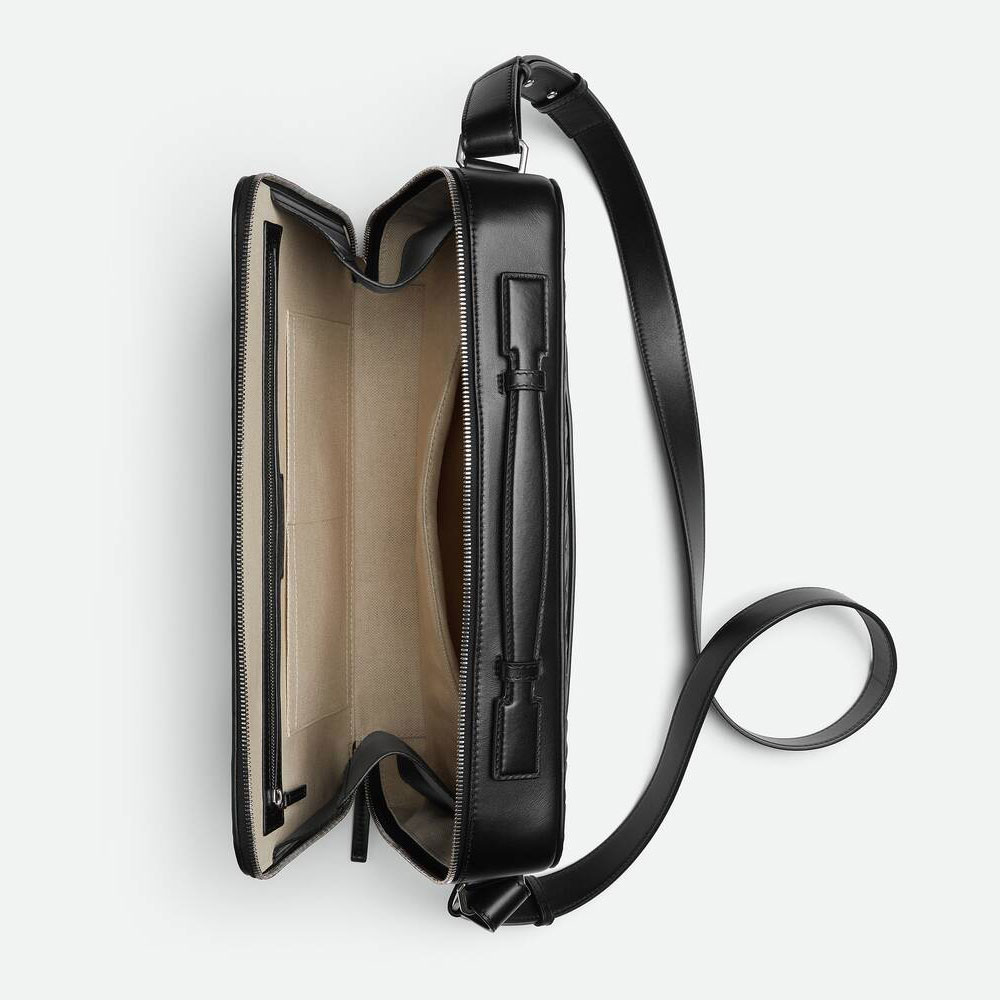 Bottega Veneta Getaway Slim Briefcase in Black 786662 V2HL1 8803: Image 2