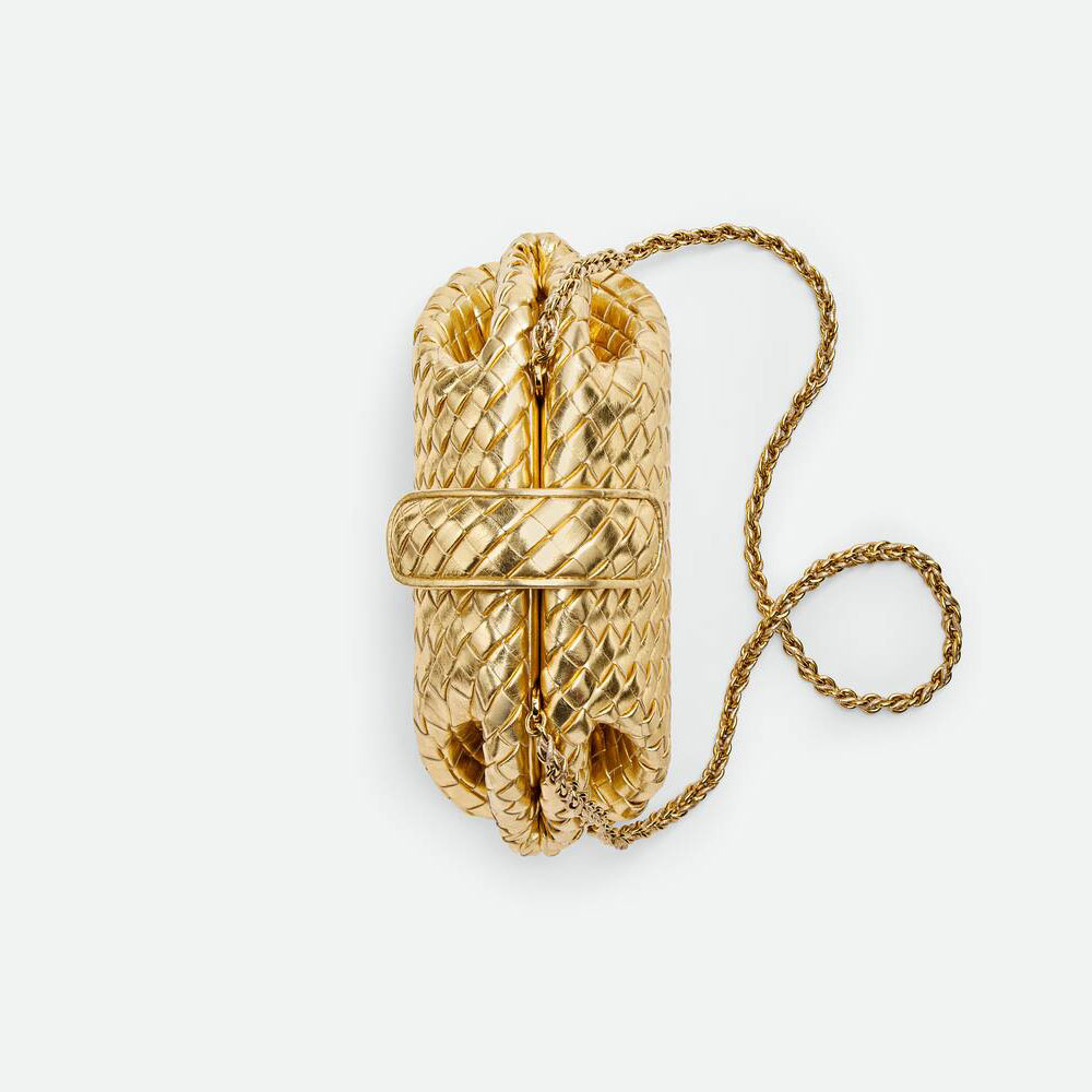 Bottega Veneta Small Lauren Bag 1980 in Gold 805018 V4P41 8922: Image 2