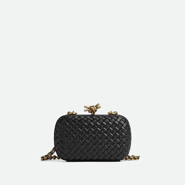 Bottega Veneta Knot Chain in Black 776662 V01D1 1019