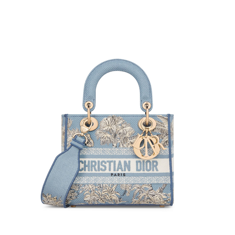 Dioriviera Small Lady D-Lite Bag in Celestial Blue M0531OEZG M65E: Image 1