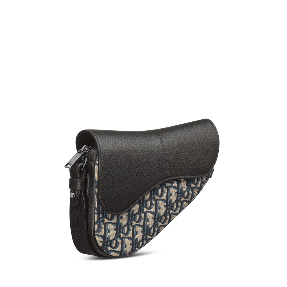 Dior Mini Saddle Bag in Black Beige 2ADCA543YKS H27E: Image 2