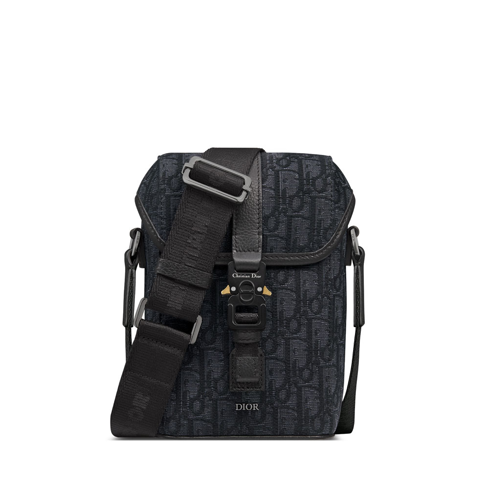 Mini Dior Hit the Road Vertical Messenger Bag in Black 2HTCA544YKY H03E: Image 1