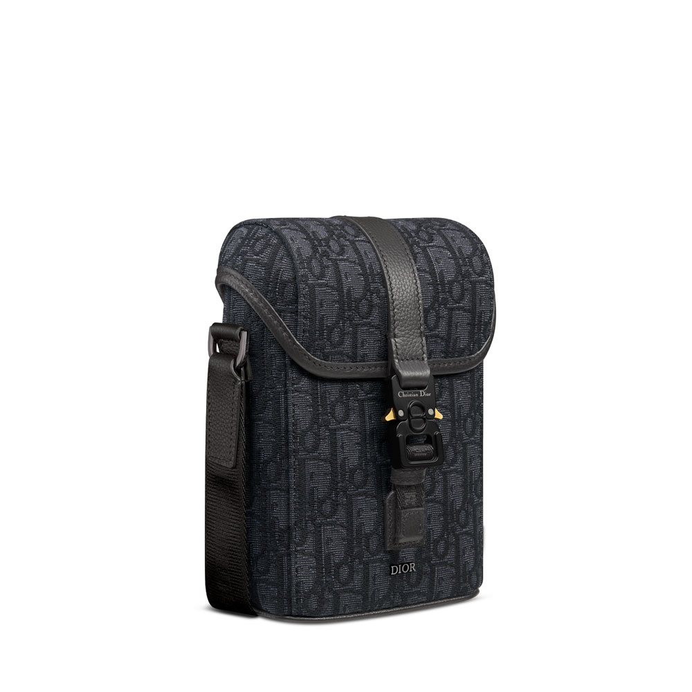 Mini Dior Hit the Road Vertical Messenger Bag in Black 2HTCA544YKY H03E: Image 2