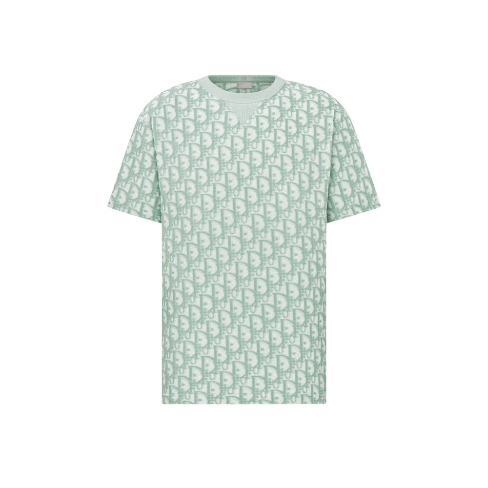 Dior Oblique T-Shirt Relaxed Fit in light green 483J646A0906 C186: Image 1