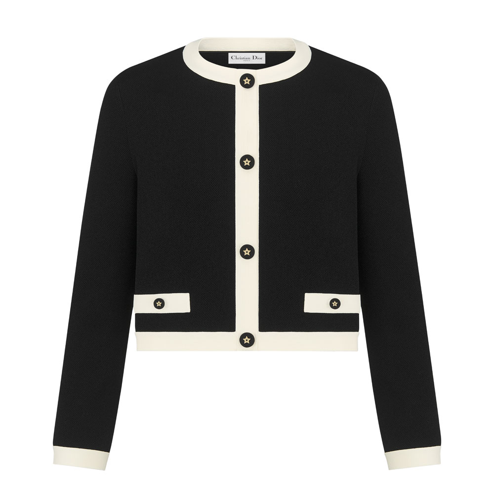 Dioriviera Cropped Jacket in Black 544V11A5005 X9000: Image 1