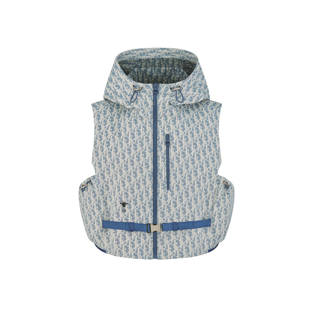 Dioriviera Hooded Vest in Blue White 547G17A2570 X5807: Image 1