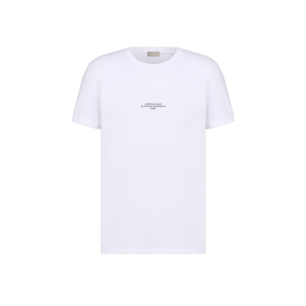 Dior Montaigne T-Shirt Regular Fit in White 593J668D3018 C089: Image 1