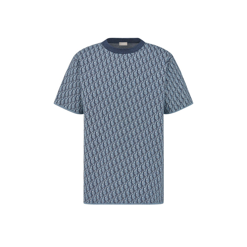 Dior Oblique T-Shirt Relaxed Fit in Blue 593M634A7018 C585: Image 1