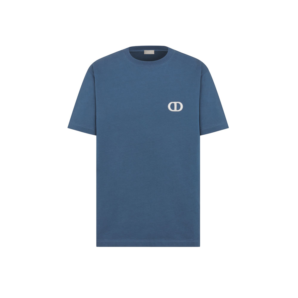 Dior CD Icon T-Shirt Relaxed Fit in Blue 943J605A0554 C570: Image 1