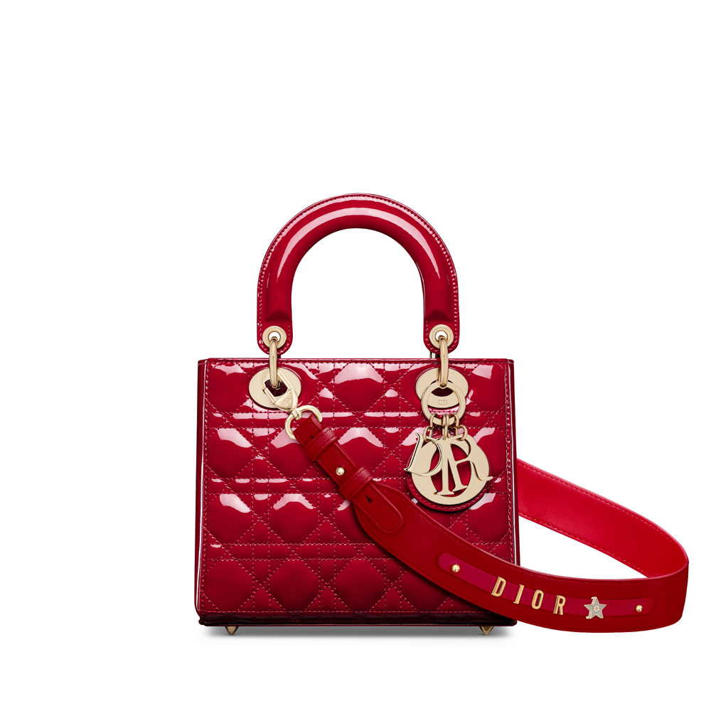 Small Lady Dior My ABCDior Bag in Cherry Red M0538OWCB M323: Image 1