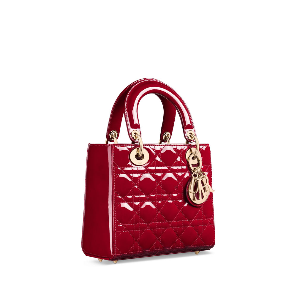 Small Lady Dior My ABCDior Bag in Cherry Red M0538OWCB M323: Image 2