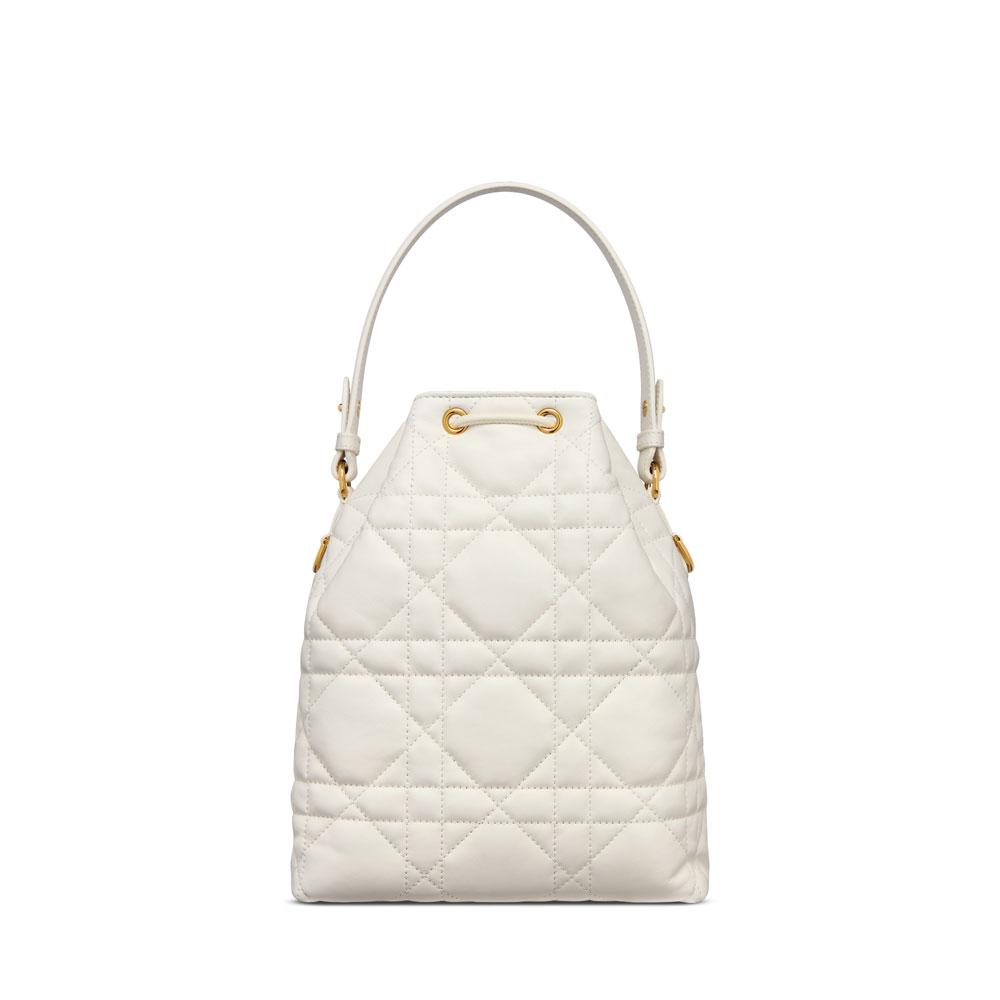 Small Dior Caro Bucket Bag in Latte M3372UNOZ M030: Image 3