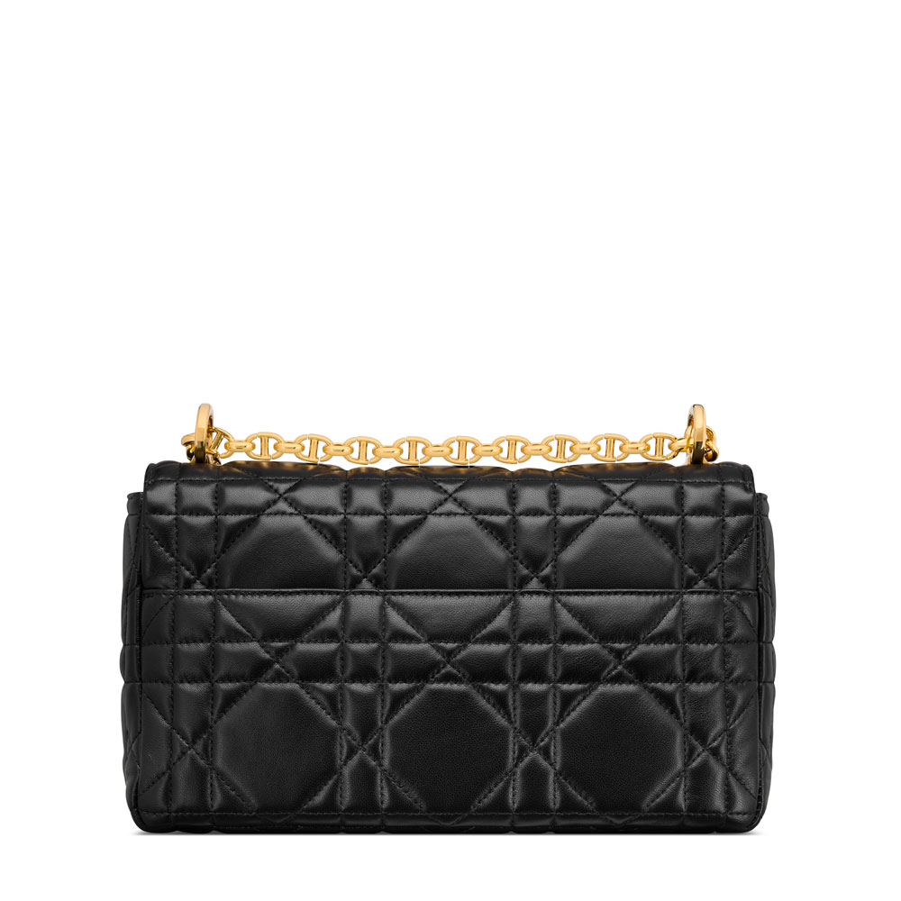 Medium Soft Dior Caro Bag in Black M9253UHPA M900: Image 3