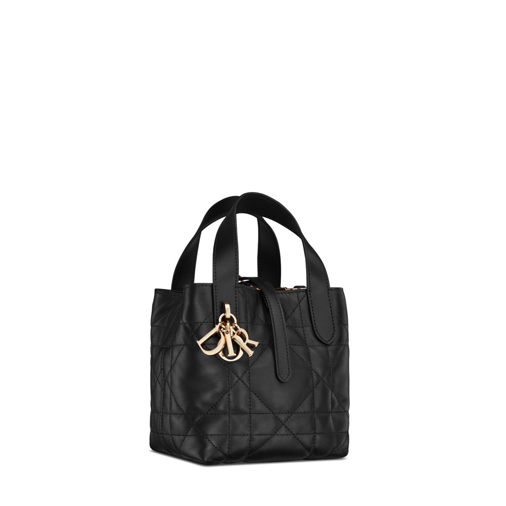 Dior Toujours Vertical Nano Tote Bag in Black S6100OSNW M900: Image 2