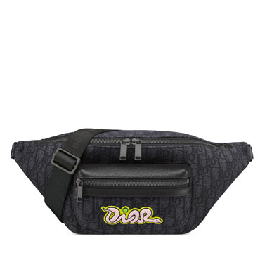 Dior and KAWS Rider 2.0 Belt Bag in Black 1ESBO077OUP H958