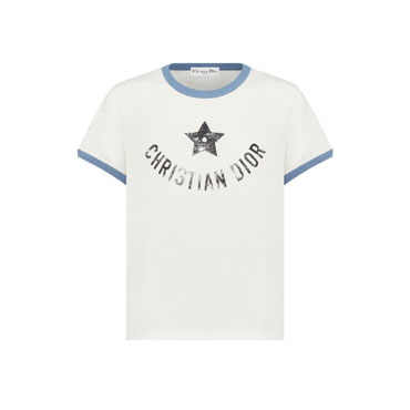 Dioriviera T-Shirt in White Blue 543T07A4537 X0852