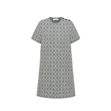 Dior Short Macrocannage Dress in Gray 544R40A7349 X8891