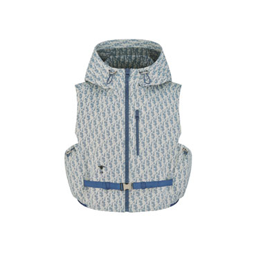 Dioriviera Hooded Vest in Blue White 547G17A2570 X5807