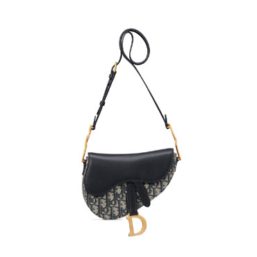 Dior Mini Soft Saddle Bag with Strap in Blue M0465CDSS M928