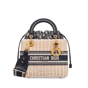 Medium Lady Dior Bag in Natural Blue M0565CMVO M808