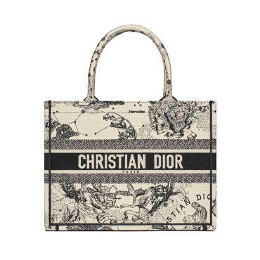 Medium Dior Book Tote in Latte Black M1296ZRHZ M06E