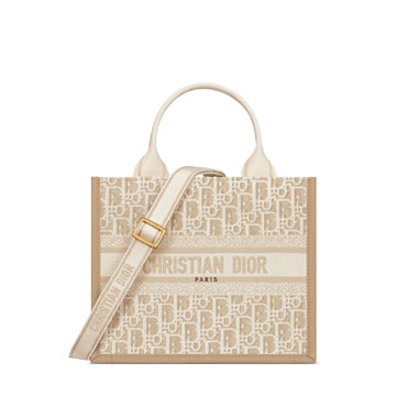 Small Dior Book Tote in Natural M1325CZBB M925
