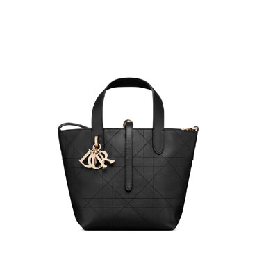 Small Dior Toujours Vertical Tote Bag in Black M2835OBUQ M900
