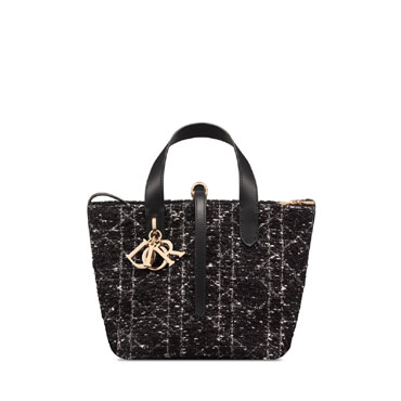 Small Dior Toujours Vertical Tote Bag in Black M2835ODFG M911