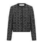 Dior Macrocannage Cropped Jacket in Black 421V58A7795 X9101