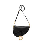 Dior Mini Soft Saddle Bag with Strap in Black M0465CCEH M900