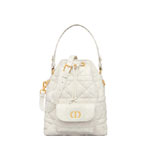 Small Dior Caro Bucket Bag in Latte M3372UNOZ M030