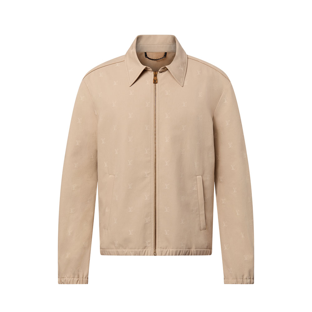 Louis Vuitton Blason Cotton Jacquard Blouson in Beige 1AFQEA: Image 1
