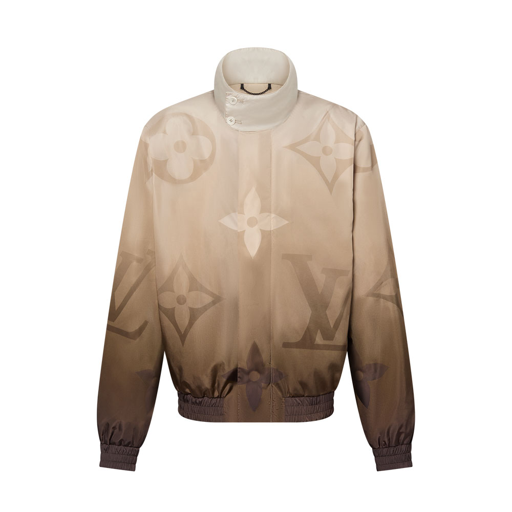 Louis Vuitton Monogram Printed Light Nylon Windbreaker in Beige 1AFYAS: Image 1