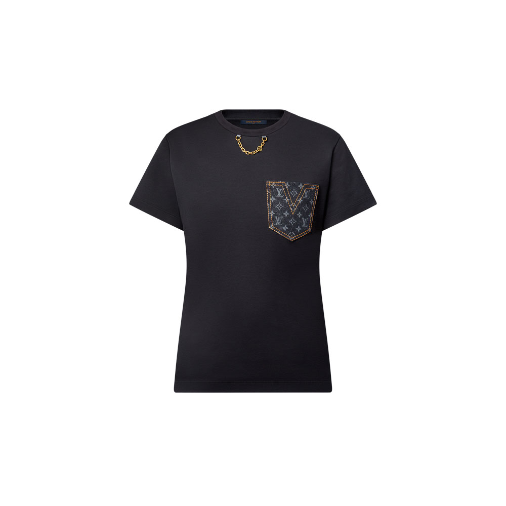 Louis Vuitton Monogram Pocket T-Shirt in Black 1AGT04: Image 1